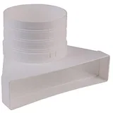 preusmerjevalna cev ploščatega kanala air-circle (mere priključnega nastavka: 220 x 54 mm, premer priključnega nastavka: 125 mm)