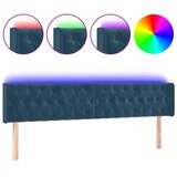  LED uzglavlje tamnoplavo 203x16x78/88 cm baršunasto | shoptok.hr