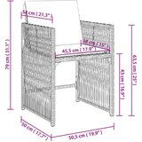 vidaXL Vrtni stoli z blazinami 4 kosi bež poli ratan | Shoptok.si