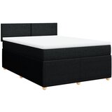 Maison Chic Box spring posteljni - Vzmetna postelja z vzmetnico črn 140x190 cm blago SL24662, (21879868) | Shoptok.si