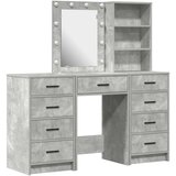  Toaletna mizica 3 pcs Siva 40 x 41 x 135 cm Konstruiran les - - Siva - 62.2 - 40 x 41 x 135 cm - 2025- | Shoptok.si