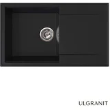 Granitna sudopera 78x46cm Crna ULG780 ø90