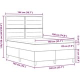 Box spring krevet s madracem Crna 140 x 190 cm tkanina | shoptok.hr