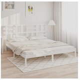  Posteljni okvir bel iz trdnega lesa 180x200 cm 6FT | Shoptok.si