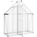  Staklenik s okvirom srebrni 169 x 58 x 195 cm aluminijski | shoptok.hr