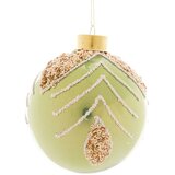 Staklena zelena novogodišnja kugla 10CM | ePonuda.com