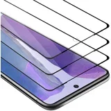 3x Celozaslonska zaščitna folija, združljiva z Samsung Galaxy S20 - Zaščitna folija v transparentno s čarno - 3-pack Kaljeno steklo za zaščito zaslona s trdoto 9H in 3D dotikom, (20548190)