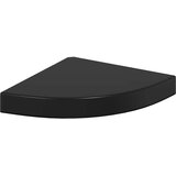  Plutajuće kutne police 2 kom sjajne crne 25 x 25 x 3,8 cm MDF | shoptok.hr