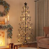 vidaXL Metalno ukrasno božićno drvce crno 215 cm | shoptok.hr