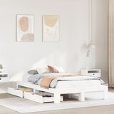 vidaXL Posteljni okvir brez vzmetnice bel 120x190 cm trdna borovina Cene