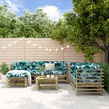 Maison Chic Seti vrtnega pohištva - Vrtna garnitura - Vrtni pohištvo set 7-delna impregnirana borovina, (21807951) | Shoptok.si