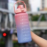  Velika boca za vodu sa slamkom i oznakama vremena - 2 l | Shoptok.si