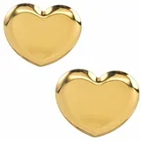Nordijska lahka luksuzna kovinska srčasta posoda za nakit - set 2 Gold, (5000158062)