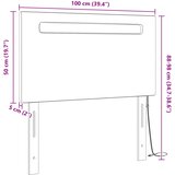  LED glava kreveta Siva 100 cm Lažna koža | shoptok.hr