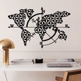 Wallity zidna dekoracija world map 2 - v2, 74 x 49 cm, crna | ePonuda.com