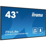 Iiyama 43" 4K UHD Professional Digital Signage 24/7 display featuring Android OS, FailOver and Intel® SDM slotChoose non-stop high performance and reliability with the ideal all-in-one signage solution for mission critical environments. LH4375UHS-B1AG | ePonuda.com