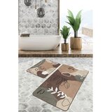 Mila Home Smeđe od samta kupaonske prostirke u setu 2 kom 60x100 cm Abstract Faces – | shoptok.hr