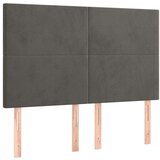  Box spring postelja z vzmetnico temno siva 140x200 cm žamet, (20791469) | Shoptok.si