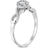 Kesi Infinity Surgical Steel Engagement Ring Cene