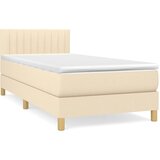 Maison Chic Box spring postelja - Vzmetna postelja z vzmetnico krem 90x190 cm blago SL13034, (21881861) Cene