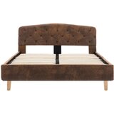  Okvir za krevet od umjetne brušene kože smeđi 120 x 200 cm | shoptok.hr