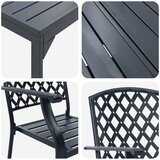  Vrtni set za objed 9 kom. Antracit Čelik s prahom | shoptok.hr