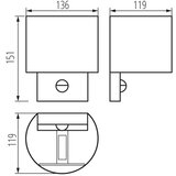 Kanlux 28995 - LED spoljno zidno svetlo sa senzorom REKA LED/7W/230V IP54 antracit | Eponuda.com