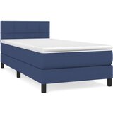 Maison Chic Box spring postelja - Vzmetna postelja z vzmetnico modra 100x200 cm blago SL19196, (21881204) Cene