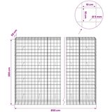  Gabion s žicom debljine 5 mm i mrežom 10x10 cm 850x50x200 cm | shoptok.hr