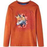  Dječja majica dugih rukava svijetla boja hrđe 92 | shoptok.hr