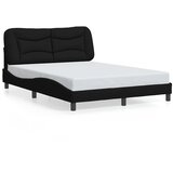  Okvir za krevet bez madraca Hvar crni 140 x 190 cm od tkanine | shoptok.hr