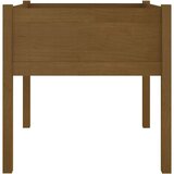 vidaXL vrtno cvetlično korito medeno rjavo 70x70x70 cm trdna borovina | Shoptok.si