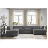 Bobochic Paris Tamno siva kutna garnitura od samta (s lijevim kutom/u obliku slova "U") Megeve – | shoptok.hr