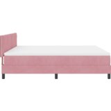  Box Spring postelja z vzmetnico Roza Super King Velur, (22052230) | Shoptok.si