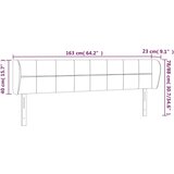  Vzglavje z ušesi črno 163x23x78/88 cm blago, (20794348) | Shoptok.si