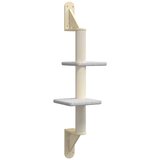  Zidna penjalica za mačke sa stupom za grebanje siva 108 cm | shoptok.hr
