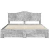  Okvir za krevet s uzglavljem Betonski sivi 200 x 200 cm | shoptok.hr