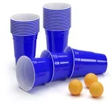 Williams, modri Party kozarci za beer pong, v stilu ameriških univerz, 473 ml, žogice in pravila