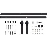  Drsna vrata s kompletom vodil 90x210 cm trdna borovina, (20999078) | Shoptok.si