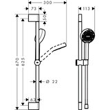 Hansgrohe 28041000 Activera S 95 EcoSmart tuš set brez armature | Shoptok.si