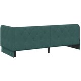 VidaXL Kotna postelja z vzglavjem Temno zelena 80 x 200 cm Žamet Slike