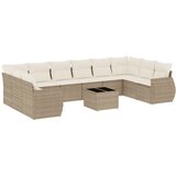 Maison Chic Seti vrtnega pohištva - Vrtna garnitura - Vrtni pohištvo set 11-delna z blazinami bež poli ratan, (21817218) | Shoptok.si