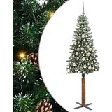 vidaXL Ožja jelka med 300 LED Zelena in Bela 180 cm PVC in trden bor | Shoptok.si