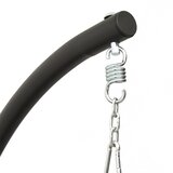 The Living Store Vrtni gugalni stol z blazino krem oxford blago in jeklo - Vrtni Gugalni Stol, (21472295) | Shoptok.si