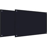  Kuhinjski zid 2 pcs Crna 90 x 60 cm Staklo otporno na udarce | shoptok.hr