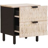  Noćni ormar 2 pcs Bijelo 40 x 33 5 x 46 cm Čvrsto drvo manga | shoptok.hr