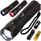  Taktička baterija. LED CREE Q3 ručna lampa UV i T6 zoom u