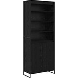  Visoki ormari Crni hrast 79 x 36 x 200 cm Konstruirano drvo | shoptok.hr