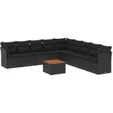  The Living Store Vrtna sedežna garnitura 10-delna z blazinami črn poli ratan - Vrtna Sedežna Garniture, (21462020) | Shoptok.si