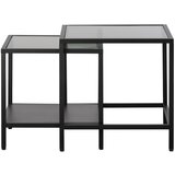 Unique Furniture Steklene stranske mizice v kompletu 2 ks 50x50 cm Bronco – Cene